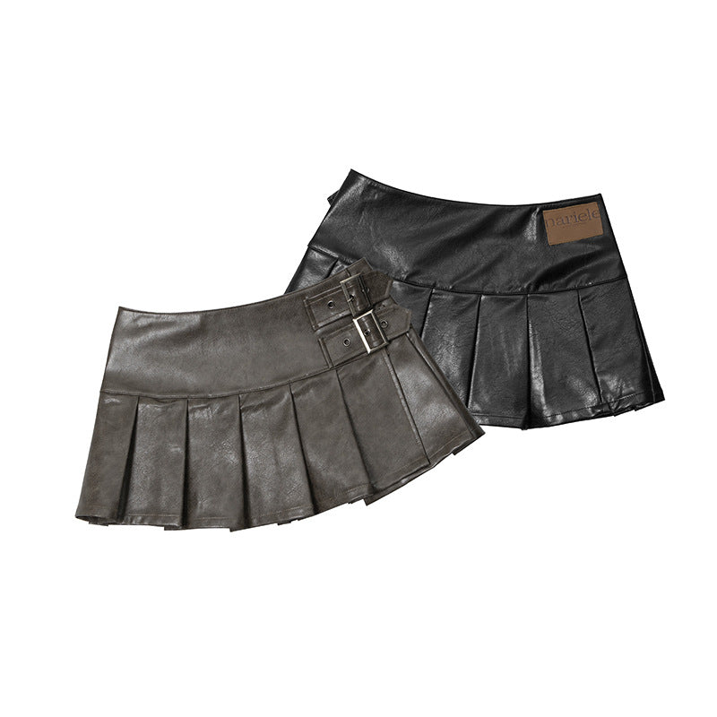 Women's American-style Summer High Waist Pleated Skirt Slimming