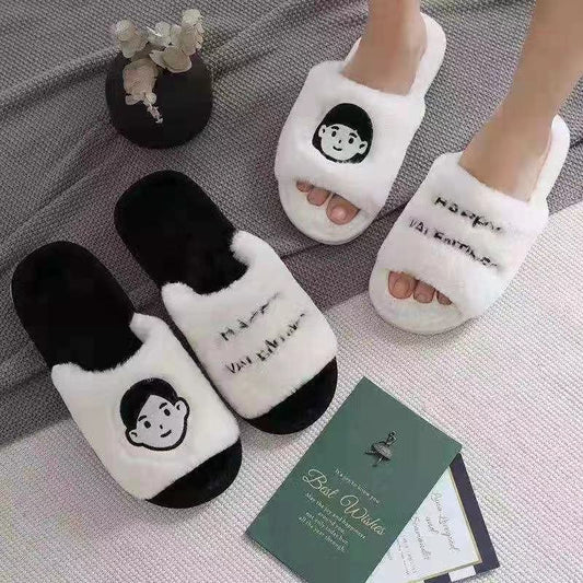 Lady Slippers Cartoon Lovely Home Cotton Leisure
