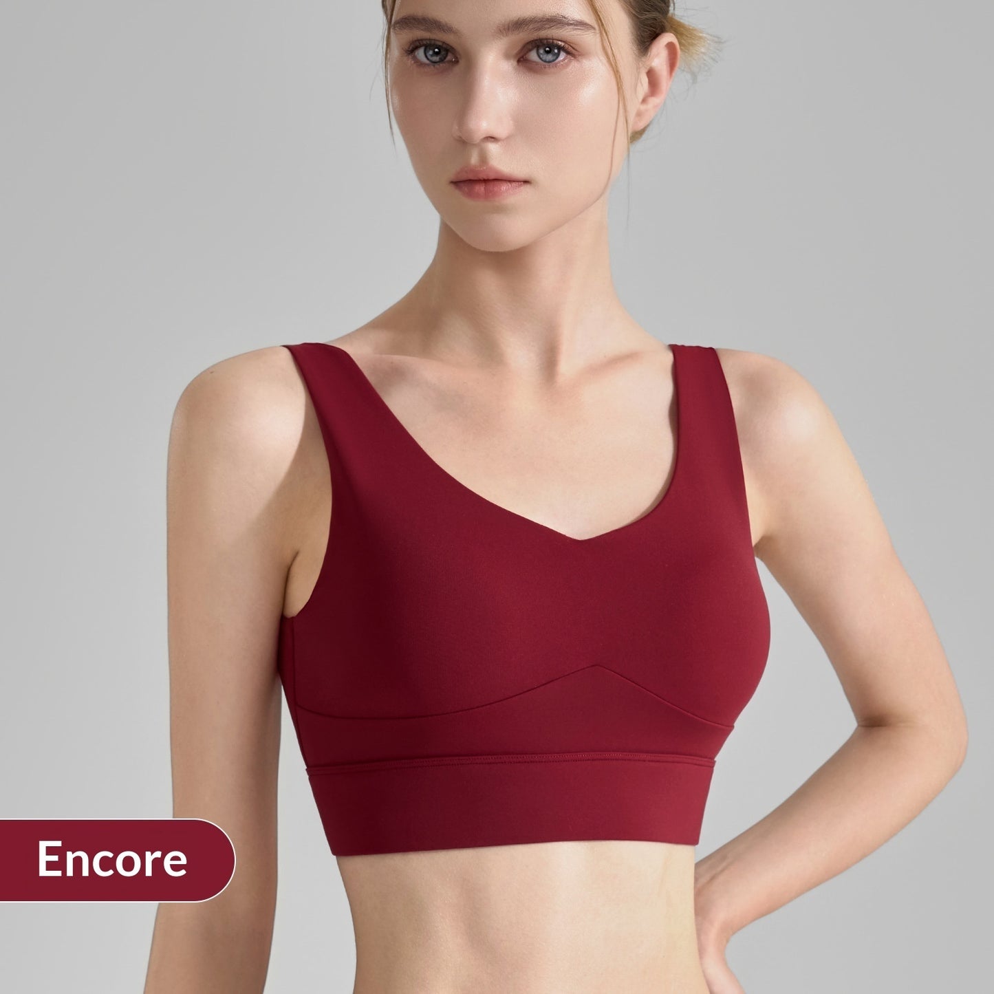 New V-neck Yoga Anti-shock Fixed Cup Fitness Vest