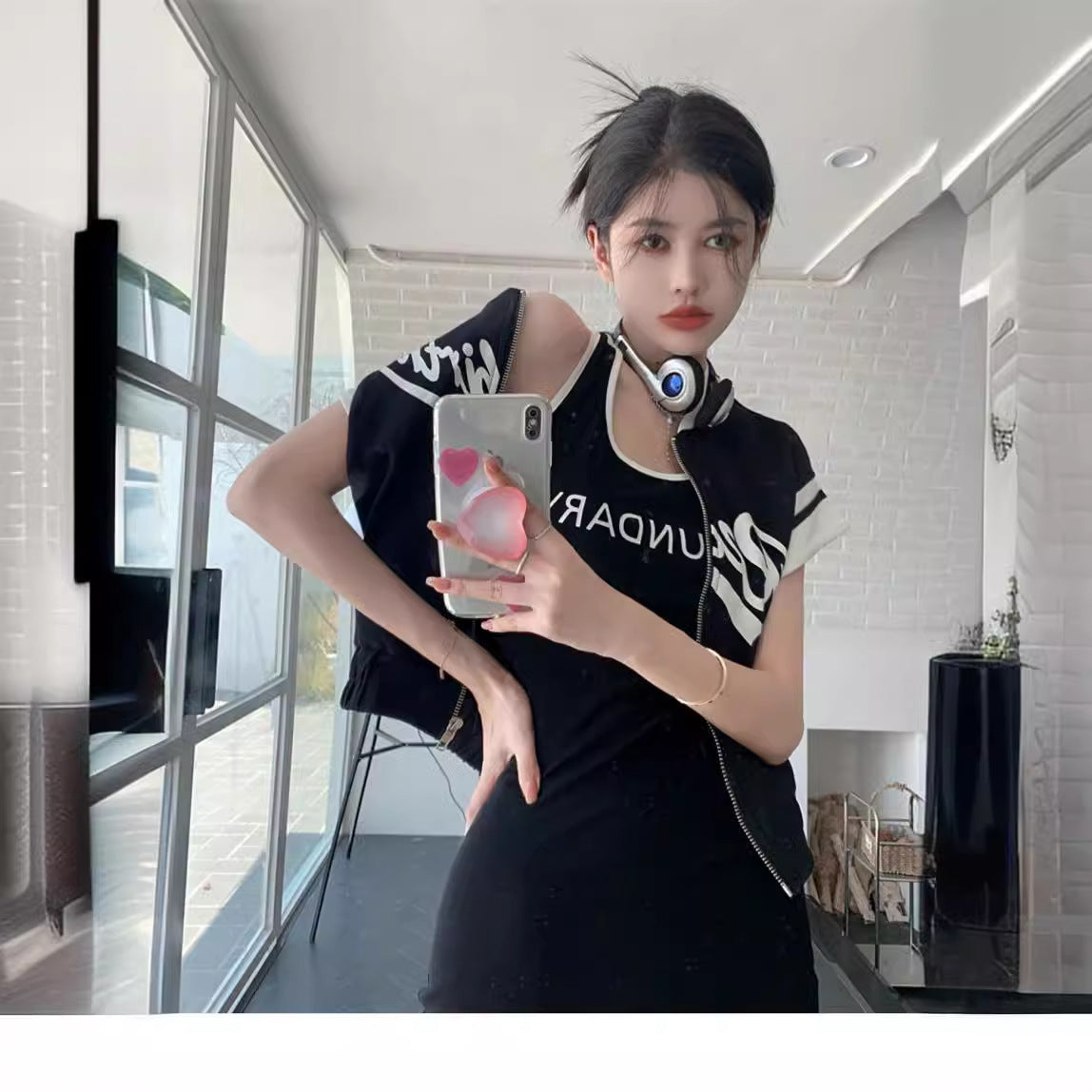 Color-block Vest Dress Summer Two-piece Set