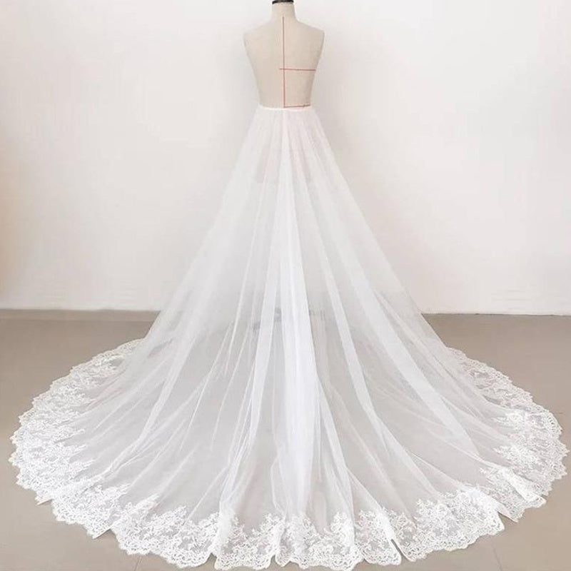 Bride's Skirt With Mesh Lace Lace
