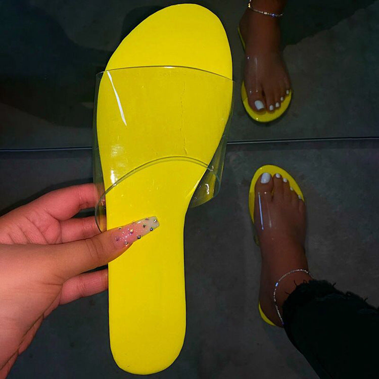 Flat Satin Cloth Slippers Female Cashew Flower Beach Sandals And Slippers