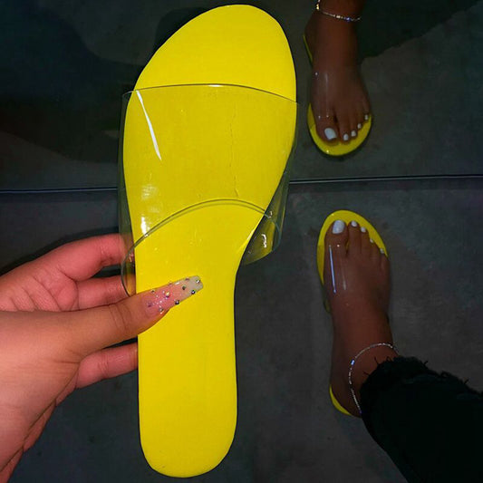 Flat Satin Cloth Slippers Female Cashew Flower Beach Sandals And Slippers