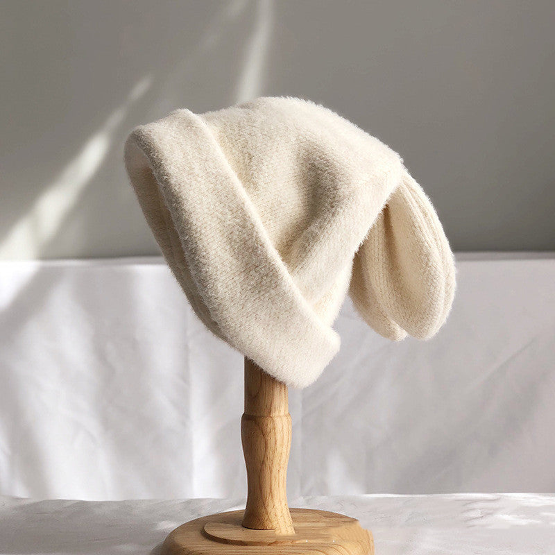 Draping Rabbit Ears Wool Hat
