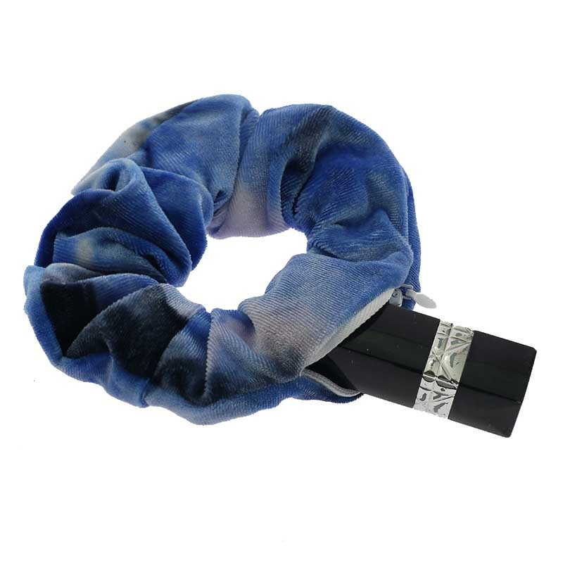 Gradient Color Diamond Velvet Large Intestine Ring Women