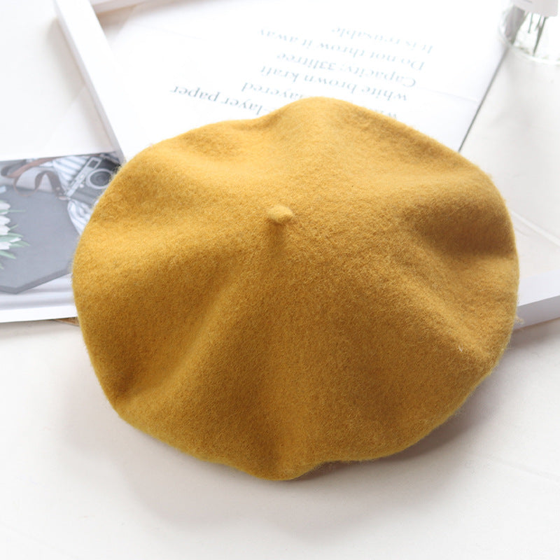 Children's Fashion Retro Warm Painter Woolen Knitted Hat