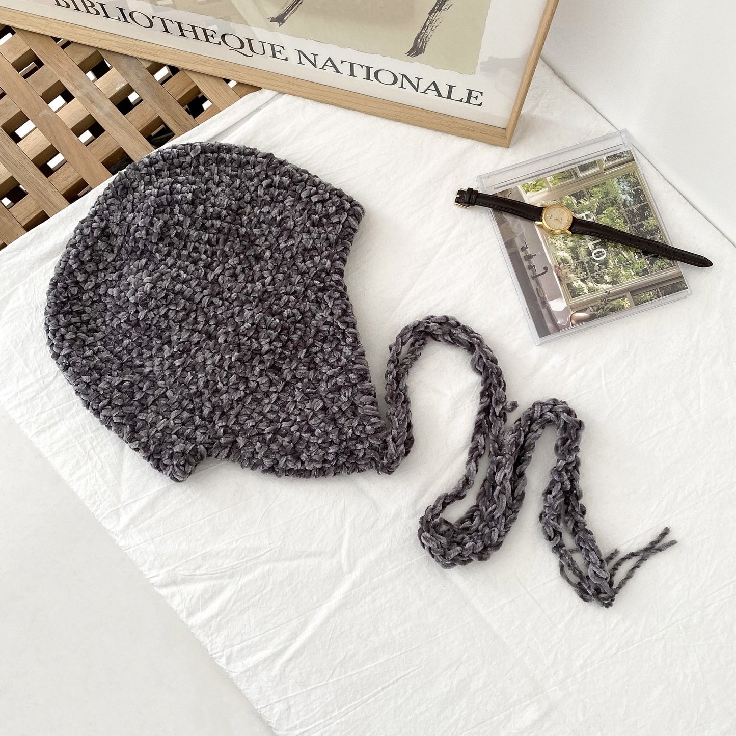 Knitted Women's Chenille Handmade Wool Design Retro