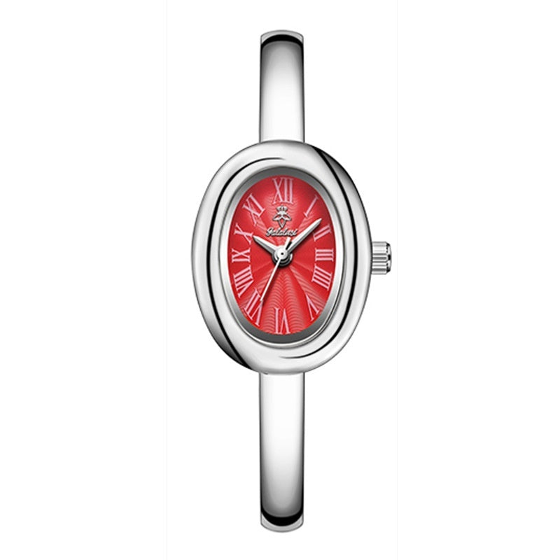 Dame multifunktionelt ovalt retro quartz-ur
