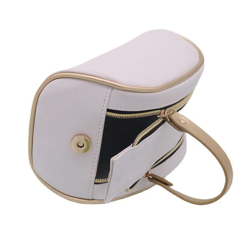 Double Zipper Cosmetic Bag Manufacturer Pu Portable Cute Female