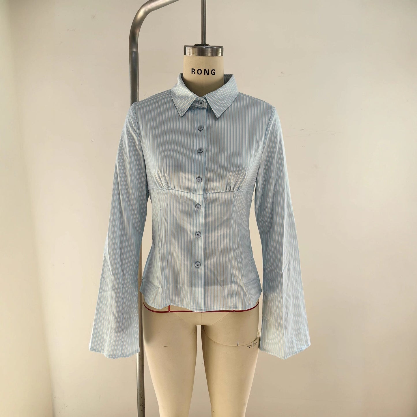 Striped Long-sleeve Shirt Autumn Chic New Style