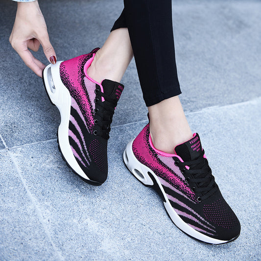 Autumn New Style Flying Woven Air Cushion Shoes Women