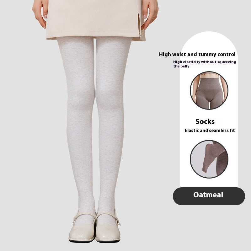 Vinter Højtaljede Leggings Med Strømpebukse-Mode Slanke Strømpebukser Varme Tynde Ben Bukser Dametøj