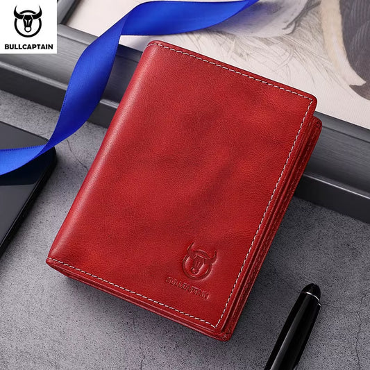 New 100% Leather Men'S Wallet High Quality Product Leather Men'S Wallet Multifunctional Card Slot Short Wallet QB017