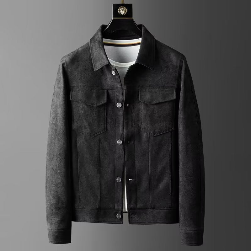 Fashion Leather Jacket Men's Casual Top