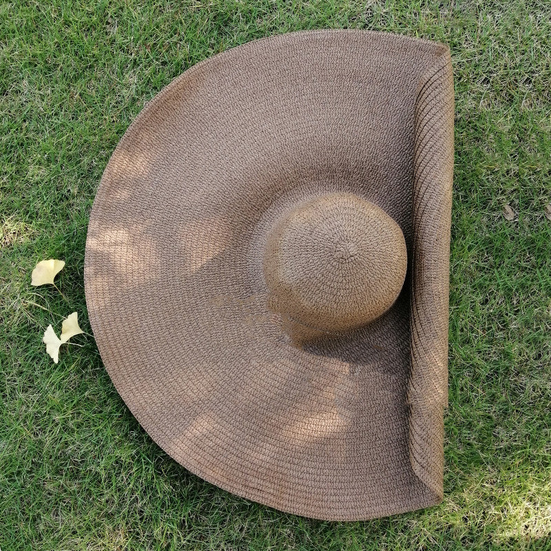 New Women's European And American Big Brim Straw Hat Foldable