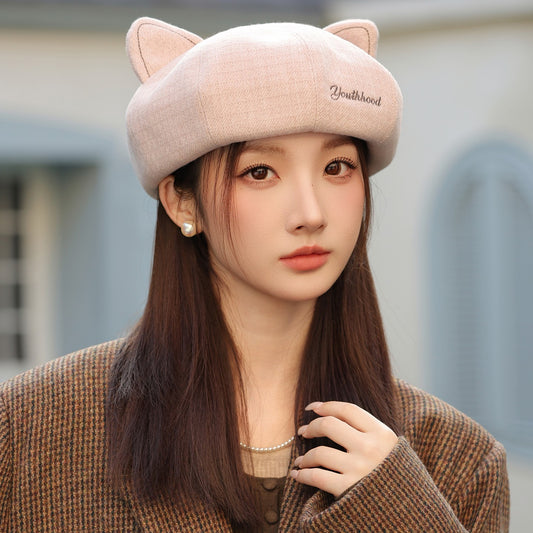 match Casual Dome Pumpkin Hat Letter Thorn