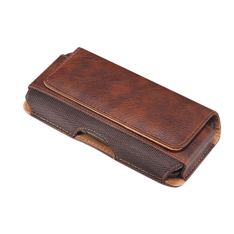 Buckle Waist Hanging Mobile Phone Bag Leather Case Belt Horizontal