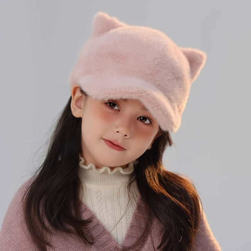 Children's Hat Thickened Warm Plush Baseball Cap