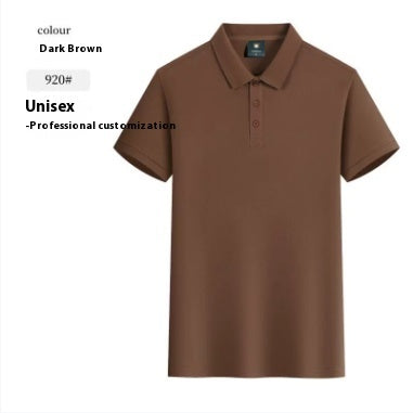 Solid Color Polo Shirt Ice Silk Lapel Short Sleeve