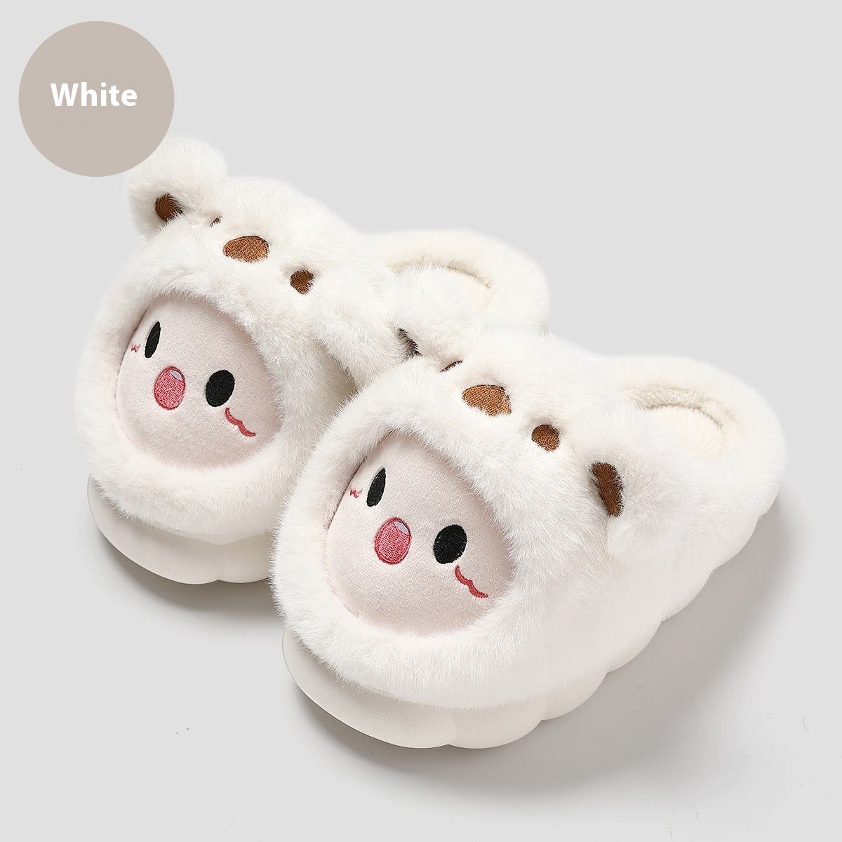 Women's Thick-soled Plush Warm Winter Cotton Slippers