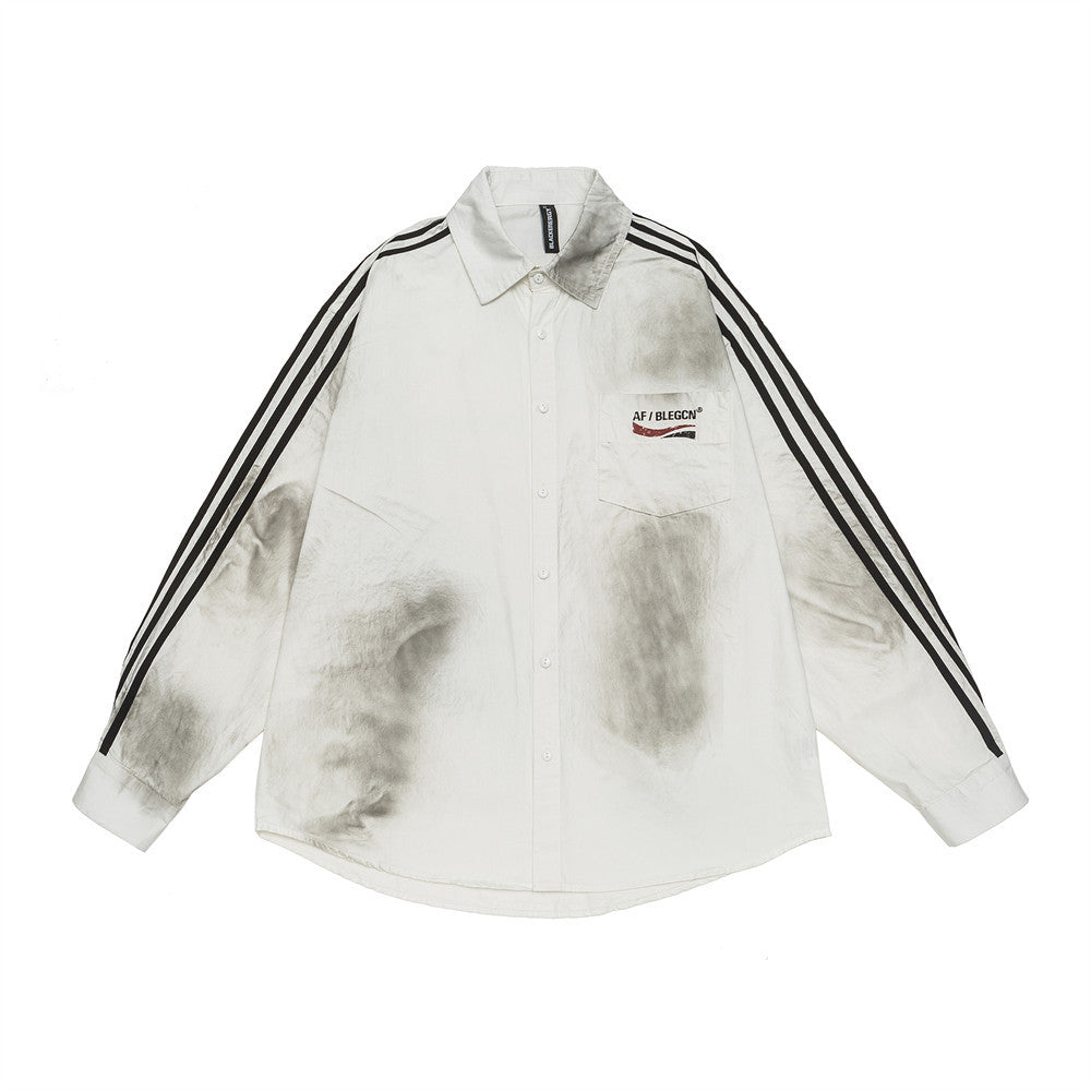 Distressed Dirty Shirt For Men And Women Spring And Autumn Loose Casual