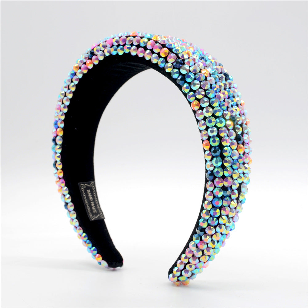 Baroque Hairband Wide Edge Diamond Hairband
