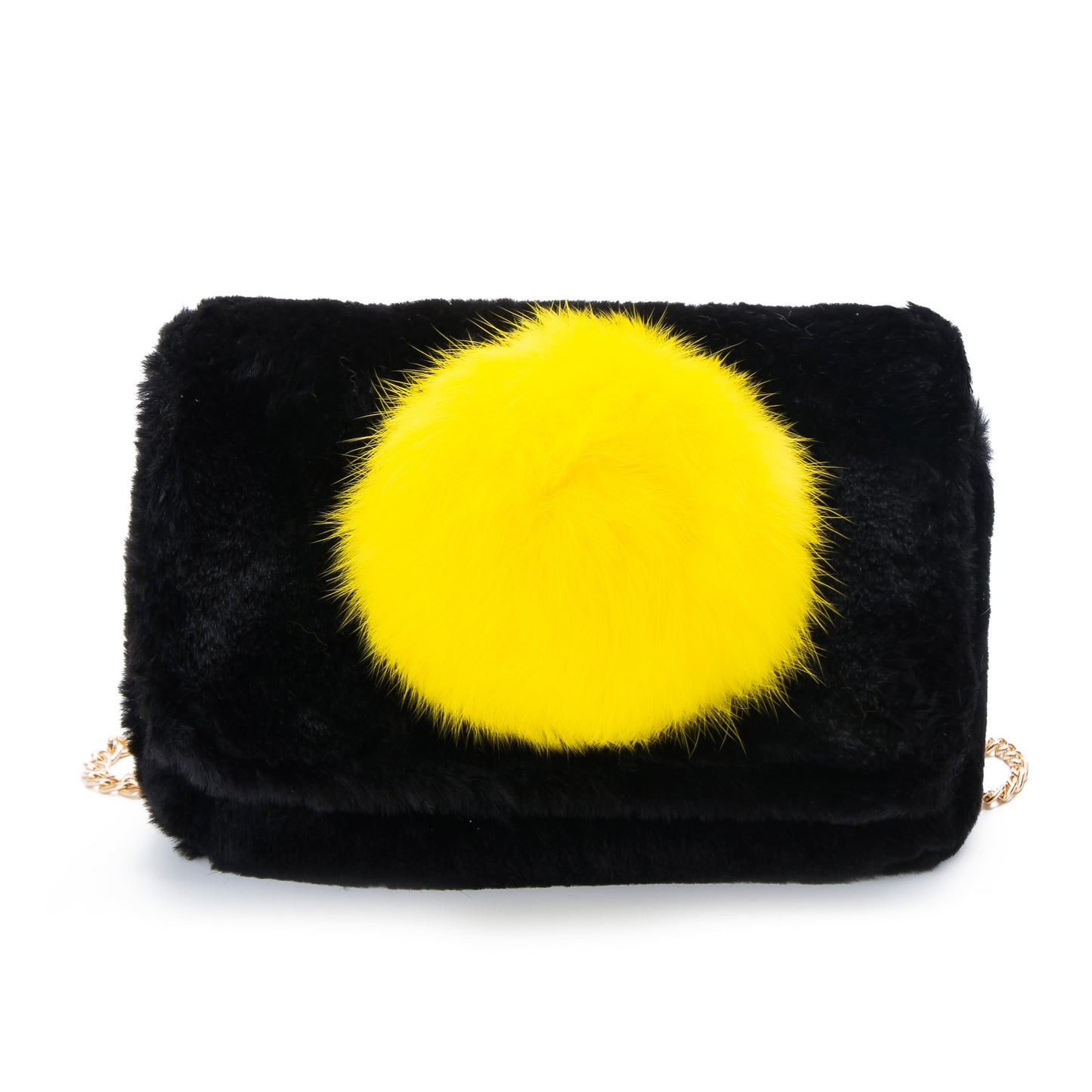 In the winter of new color hair ball bag small package fur fashion rabbit hair Satchel Bag chain
