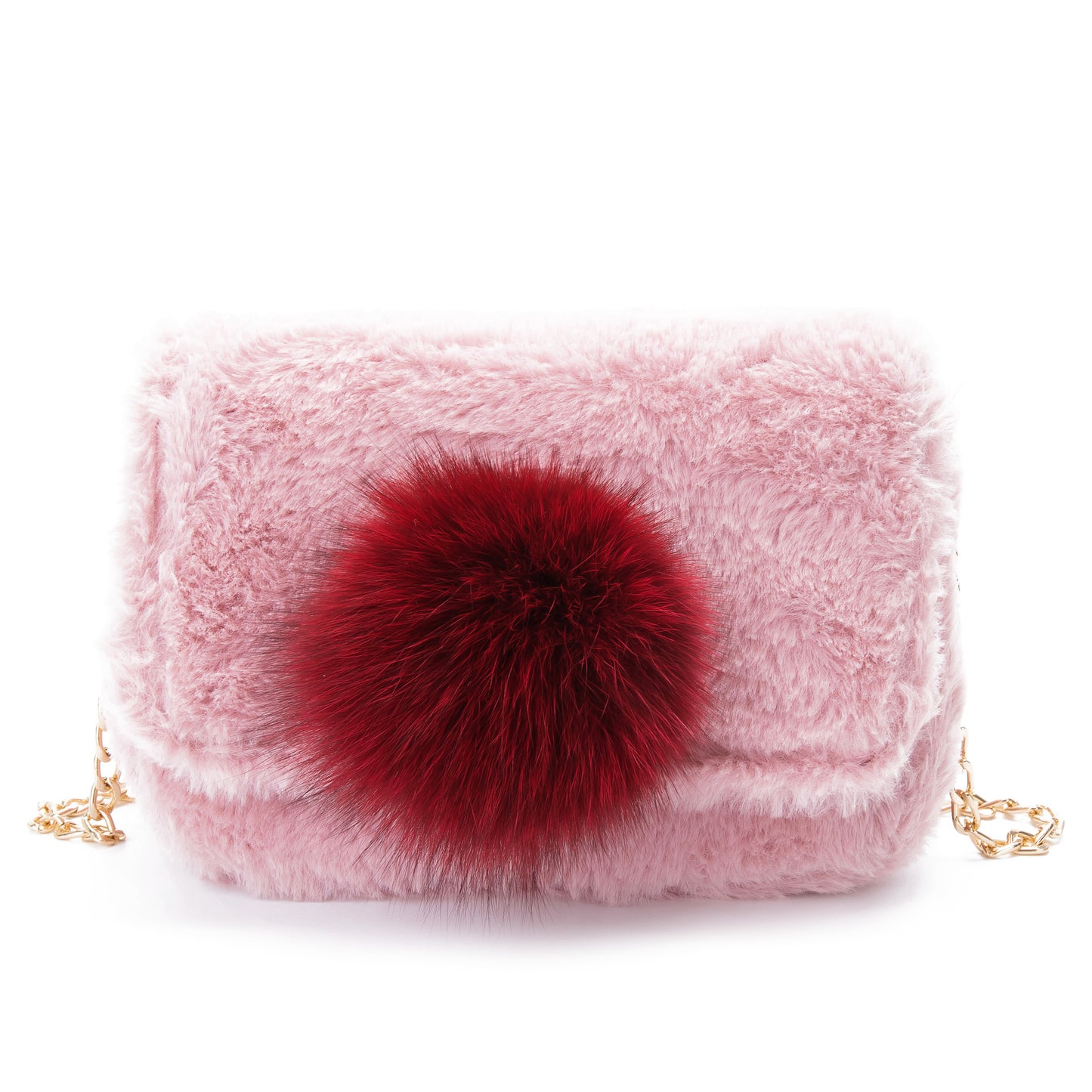 In the winter of new color hair ball bag small package fur fashion rabbit hair Satchel Bag chain
