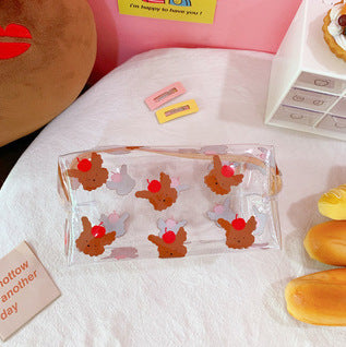 Creative Cartoon Transparent Large-capacity Makeup Bag