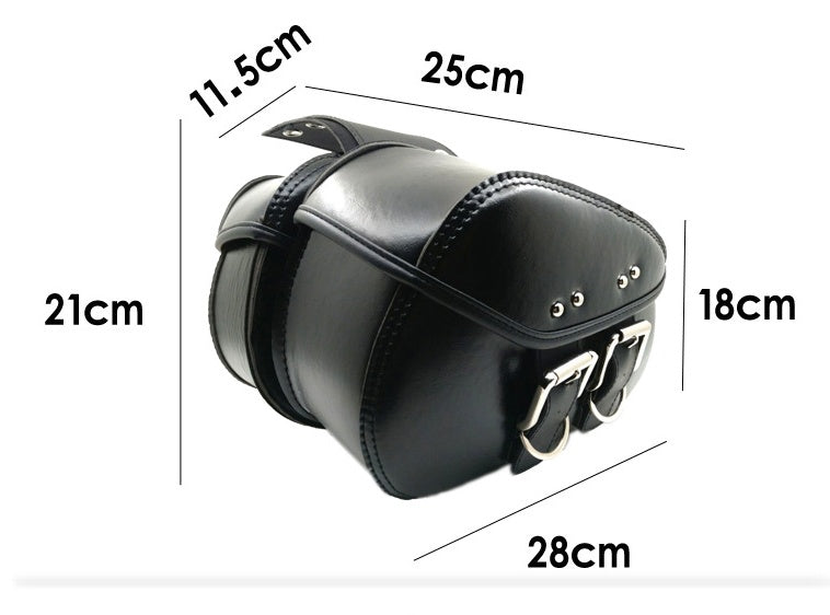 Sorte PU Læder Bagagetasker Motorcykel Tasker Sidetasker Pose Til