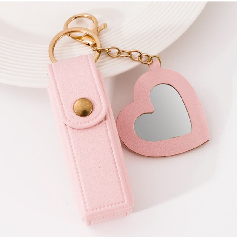 Small Mirror Lipstick Pack Keychain Pendant