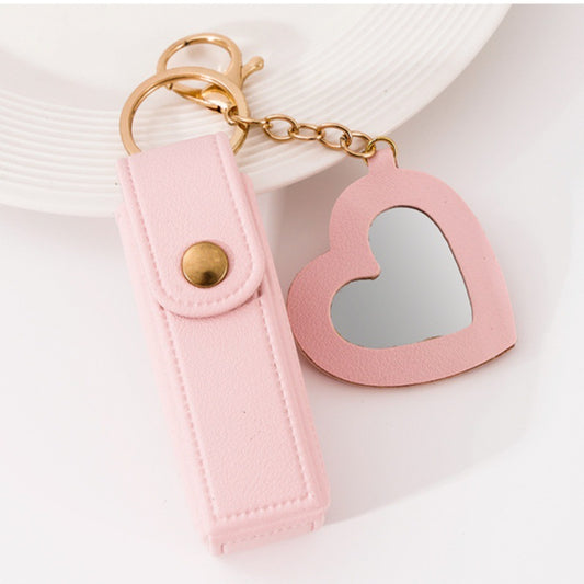 Small Mirror Lipstick Pack Keychain Pendant