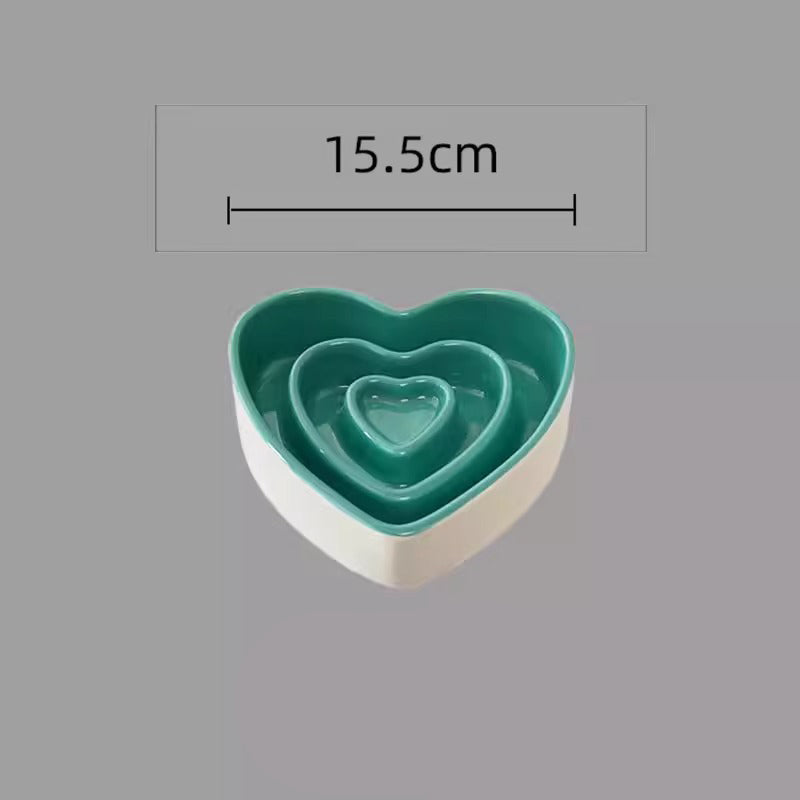 Ceramic Slow Food Bowl For Small And Medium Dogs Slow Anti-choking Food Bowl Love Bowl To Eat Protects The Cervical Spine Dog Food Bowl