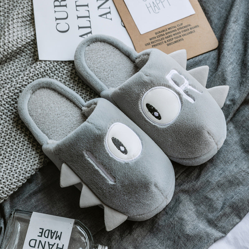 Cartoon Household Non-slip Couple Cotton Slippers