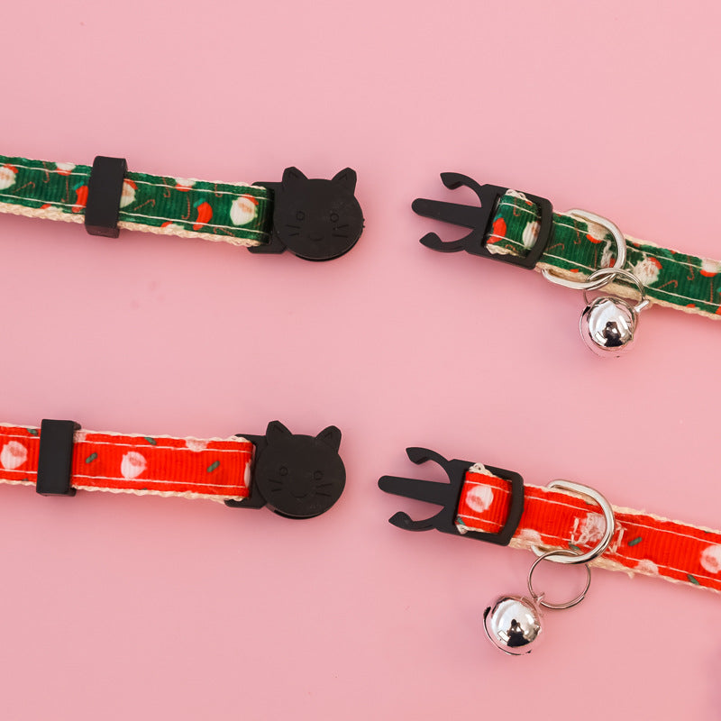 Christmas Holiday Pet Bow Ties, Collars, Dog Bows, Bells, Cat Necklaces, Anti-suffocation Safety Buckles