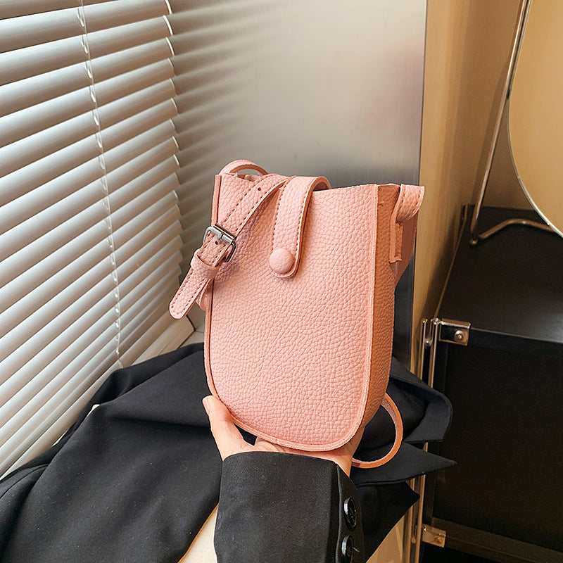 Lightweight Soft Leather Mobile Phone Shoulder Messenger Bag