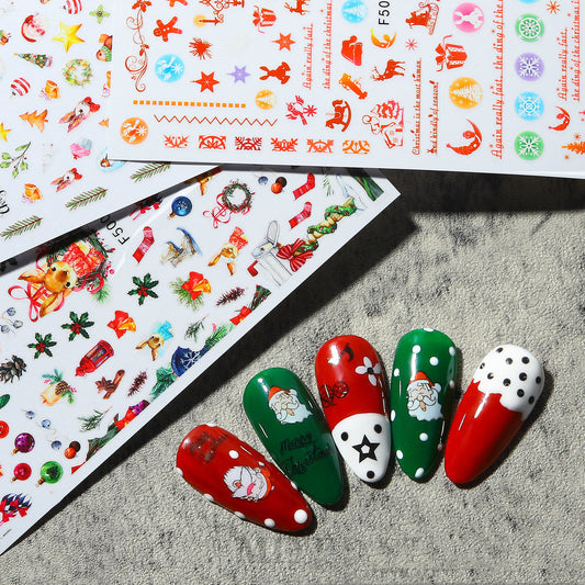 New Nail Sticker Santa Claus Decal Strap Adhesive