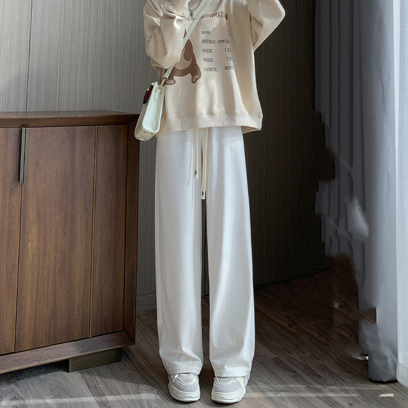 Women's High Waist Loose Straight Casual Knitting Pants