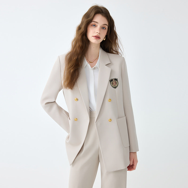 Women's Black Casual Blazer Set