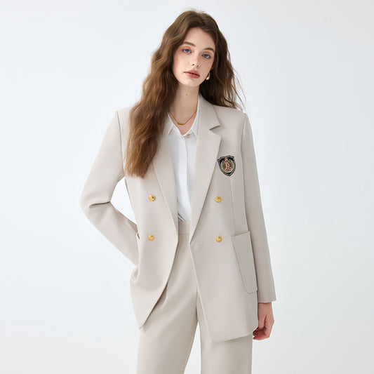 Women's Black Casual Blazer Set