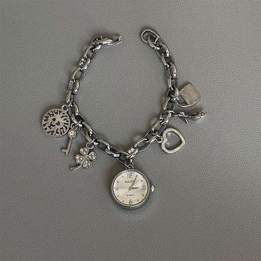 Fashion Korean Style Diamond Thin Love Watch Women's Simple