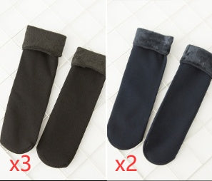 Plus velvet thick snow day warm floor socks autumn and winter in the tube home socks men socks couple socks