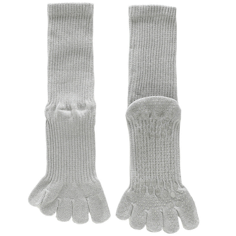 Women's Pure Cotton Non-slip Long Tube Five-finger Socks