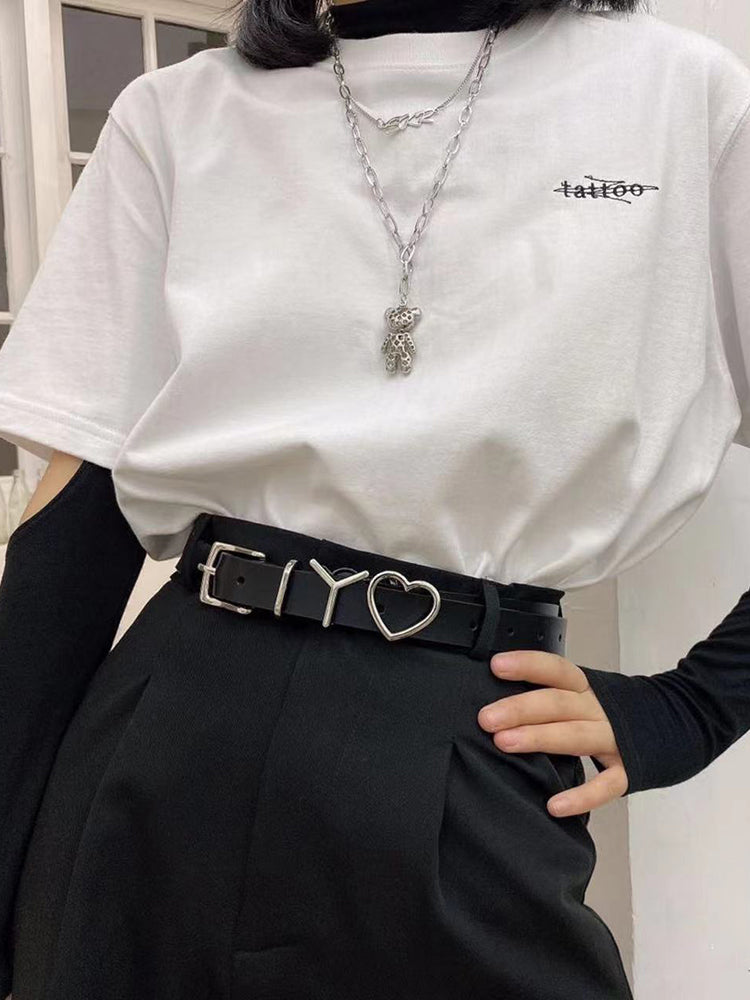 Joker Heart Y Letter Belt Ins Men And Women