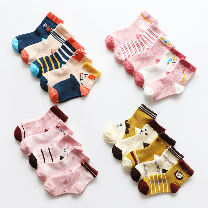 Cartoon Animal Cotton Socks For Boys And Girls