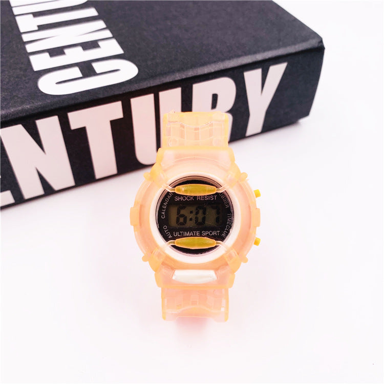 Children's jelly cartoon electronic watch multicolor