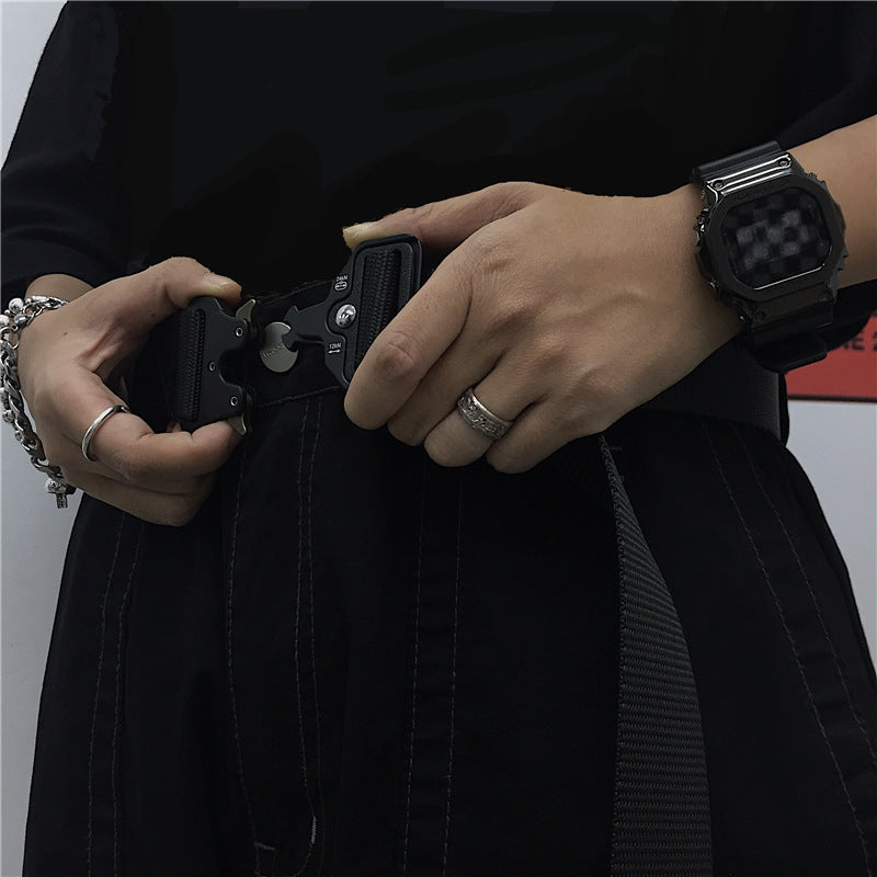 Functional wind tactical buckle nylon belt