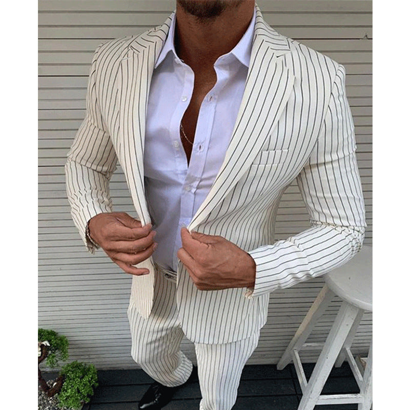Two-button Coat Men's Two-piece Suit
