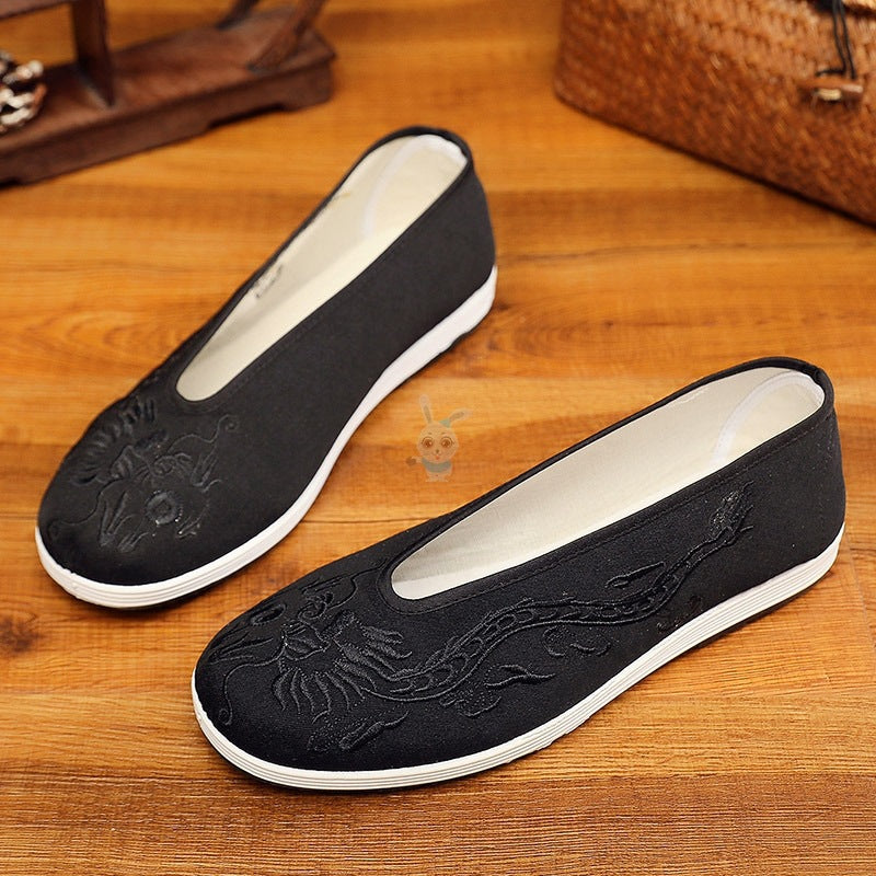 Men's Soft-soled Breathable Embroidered Flat Shoes