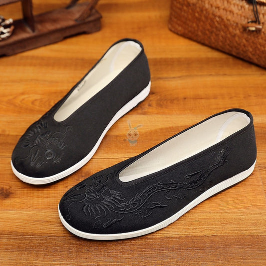 Men's Soft-soled Breathable Embroidered Flat Shoes